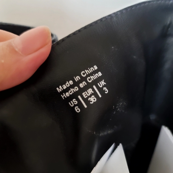 Call It Spring Knee-High Boot Faux Leather Suede Black Size 6 - Picture 9 of 12